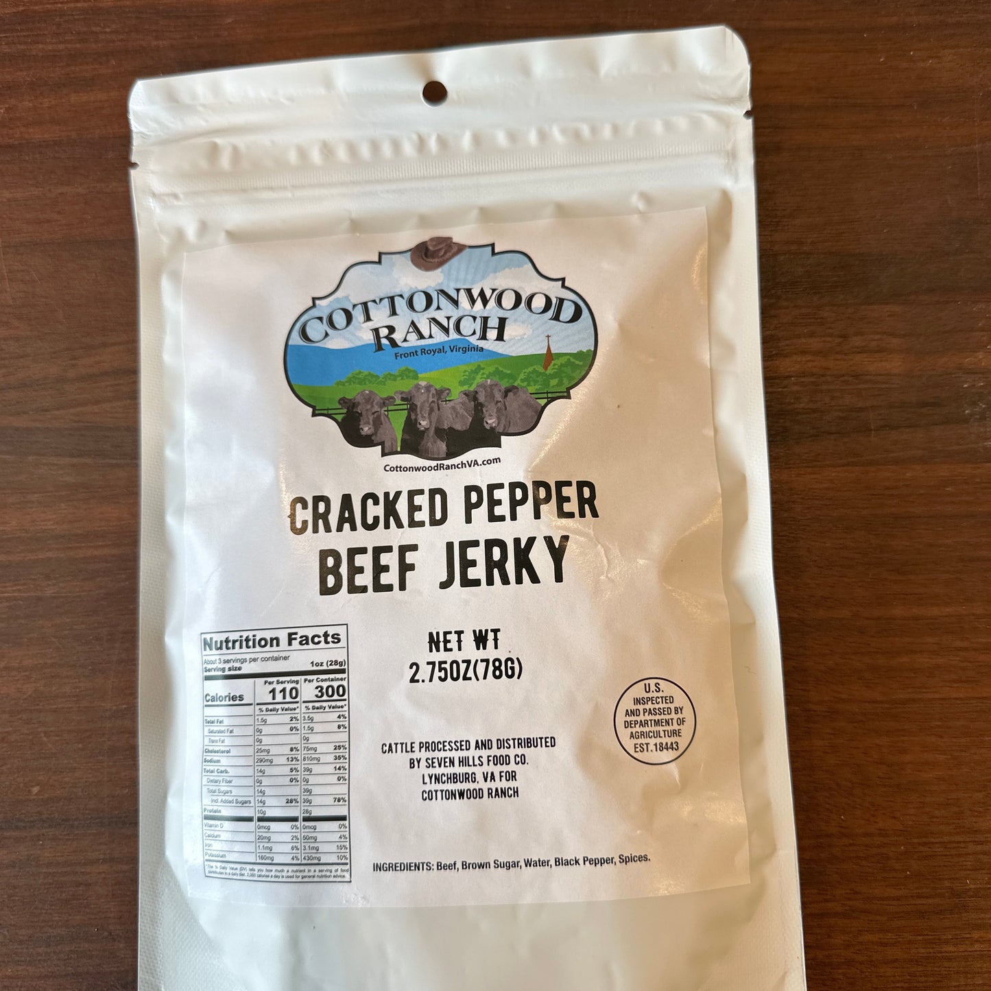 JERKY--Cracked Pepper 2.75 OZ