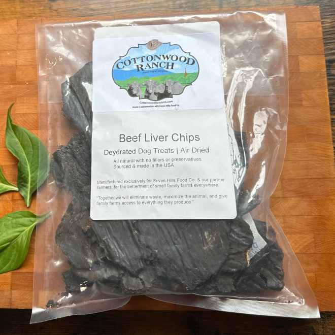 BEEF LIVER CHIPS—Dog treat—8 oz