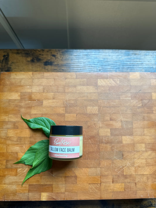 TALLOW FACE BALM--REJUVENATING—CITRUS-MINT 2OZ