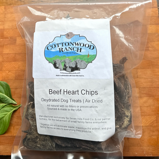 BEEF HEART CHIPS—Dog treat—8 oz