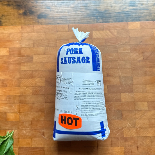 PORK GROUND SAUSAGE (HOT)---1 LB